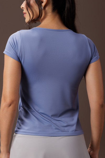 Blusa Manga Curta Gola V
