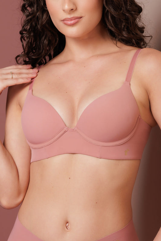 Sutiã Meia-Taça com Laterais Largas e Duplas Light Sensation