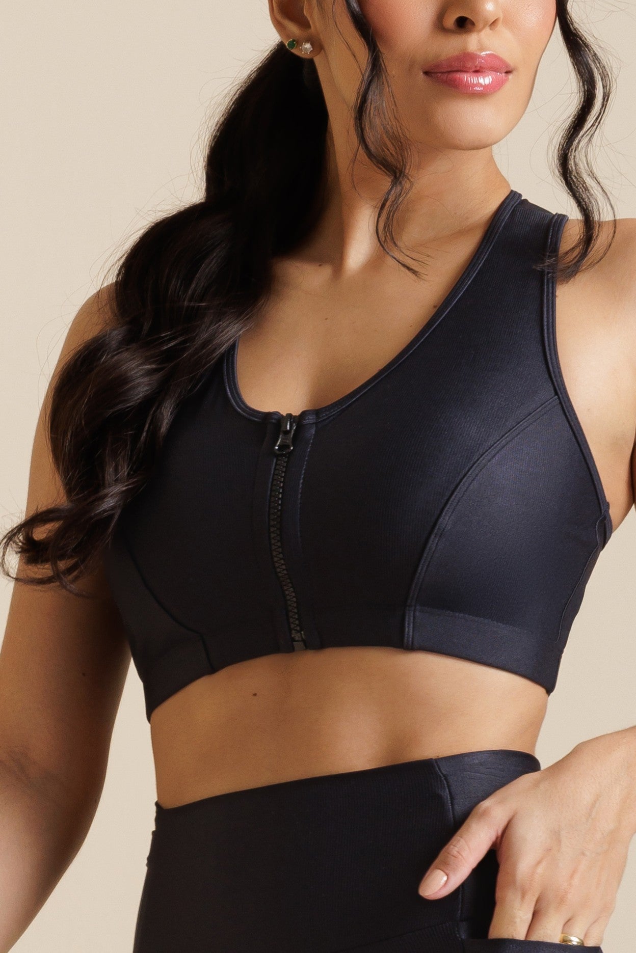 Top Nadador com Zipper Infinity