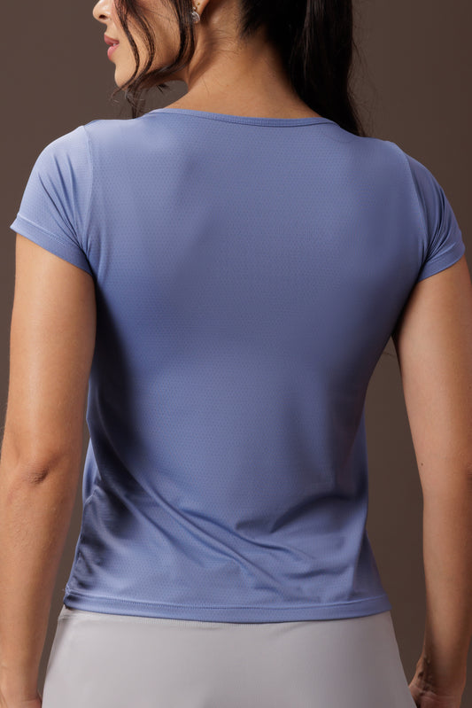 Blusa Manga Curta Gola V