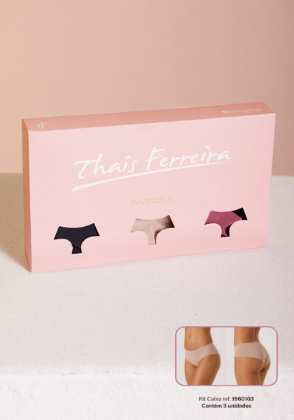 Kit Caixa - 3 Calcinhas Laterais Largas Light Sensation