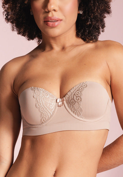 Sutiã Tomara Que Caia Renda No Bojo e Laterais Largas Essencial