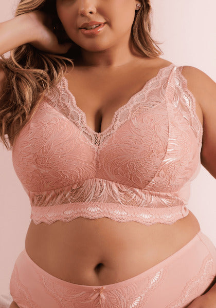 Sutiã Top Cropped em Renda com Bojo Macio Belle Femme