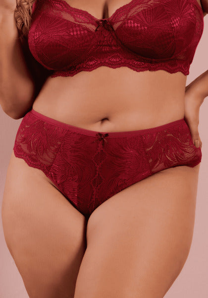 Calcinha Fio Dental Duplo Com Renda Belle Femme