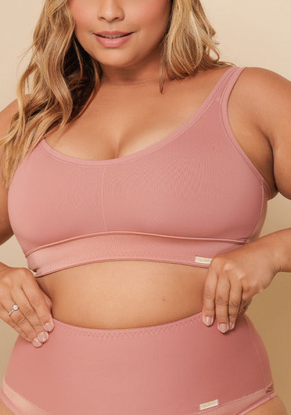 Sutiã Sem Bojo e Alças Acolchoadas Basic Plus