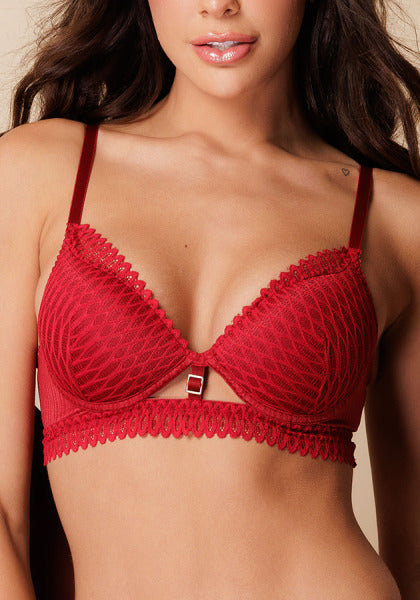 Sutiã Meia Taça Vazado Elos