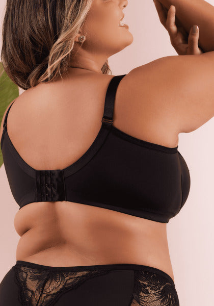 Sutiã Meia-Taça Com Alta Cobertura Lateral e Detalhe Em Renda Belle Femme