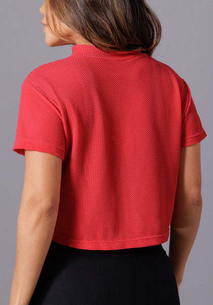 Casaco Manga Curta Cropped